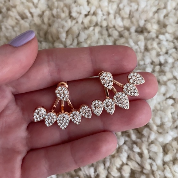 Set of 7 Earrings - mix of silver & rose gold - Picture 11 of 13